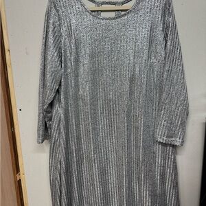 Torrid Silver Long Sleeve Dress